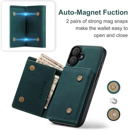 For iPhone 17 DG.MING M1 Series 3-Fold Multi Card Wallet Leather Phone Case(Green) - iPhone 17 Cases by DG.MING | Online Shopping UK | buy2fix
