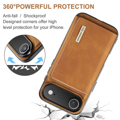 For iPhone Air DG.MING M1 Series 3-Fold Multi Card Wallet Leather Phone Case(Brown) - iPhone Air Cases by DG.MING | Online Shopping UK | buy2fix