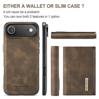 For iPhone 17 Air DG.MING M1 Series 3-Fold Multi Card Wallet Leather Phone Case(Coffee) - iPhone 17 Air Cases by DG.MING | Online Shopping UK | buy2fix
