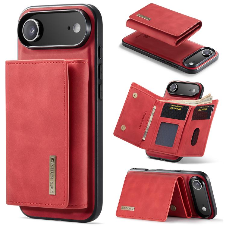For iPhone Air DG.MING M1 Series 3-Fold Multi Card Wallet Leather Phone Case(Red) - iPhone Air Cases by DG.MING | Online Shopping UK | buy2fix