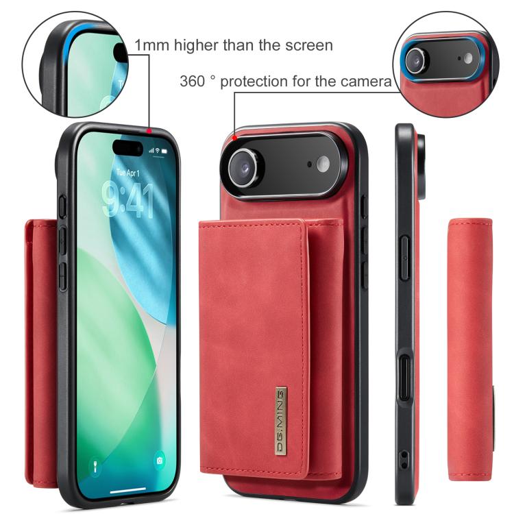 For iPhone Air DG.MING M1 Series 3-Fold Multi Card Wallet Leather Phone Case(Red) - iPhone Air Cases by DG.MING | Online Shopping UK | buy2fix