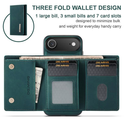 For iPhone Air DG.MING M1 Series 3-Fold Multi Card Wallet Leather Phone Case(Green) - iPhone Air Cases by DG.MING | Online Shopping UK | buy2fix