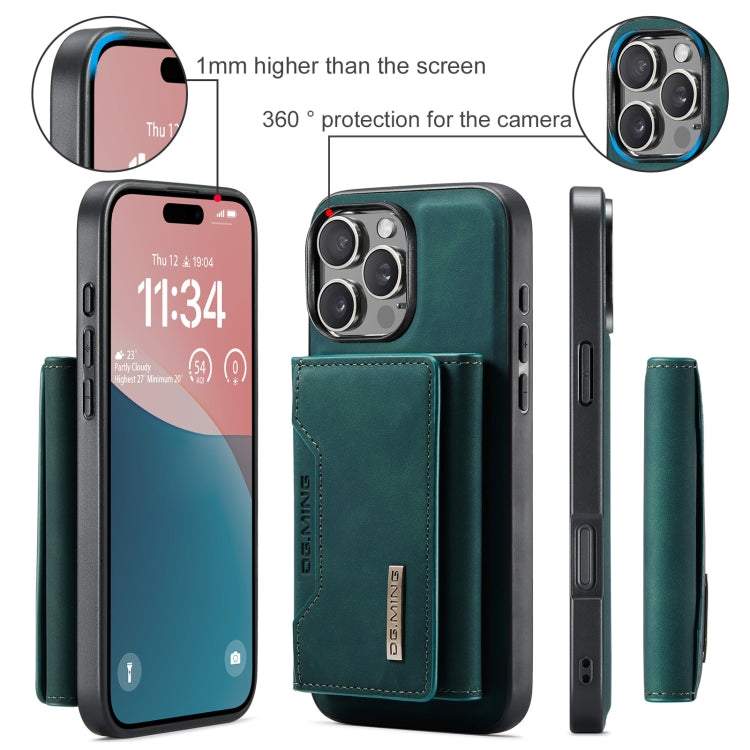 For iPhone 16 Pro Max DG.MING M2 Series 3-Fold Card Bag Wallet Leather Phone Case(Green) - iPhone 16 Pro Max Cases by DG.MING | Online Shopping UK | buy2fix