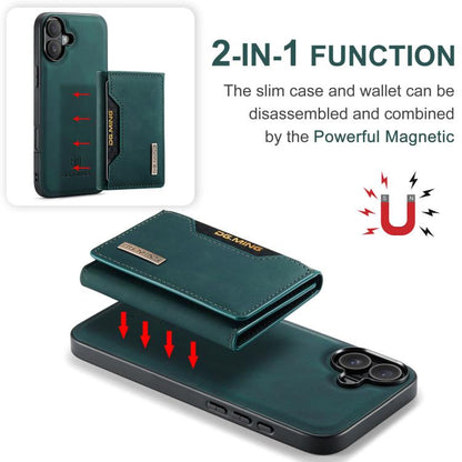 For iPhone 17 DG.MING M2 Series 3-Fold Card Bag Wallet Leather Phone Case(Green) - iPhone 17 Cases by DG.MING | Online Shopping UK | buy2fix