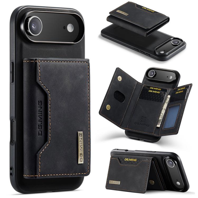 For iPhone 17 Air DG.MING M2 Series 3-Fold Card Bag Wallet Leather Phone Case(Black) - iPhone 17 Air Cases by DG.MING | Online Shopping UK | buy2fix