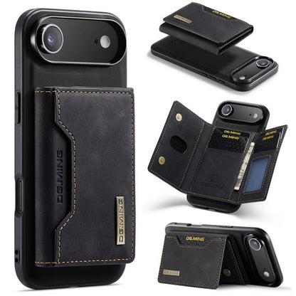 For iPhone 17 Air DG.MING M2 Series 3-Fold Card Bag Wallet Leather Phone Case(Black) - iPhone 17 Air Cases by DG.MING | Online Shopping UK | buy2fix