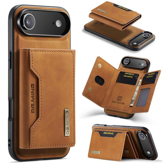 For iPhone 17 Air DG.MING M2 Series 3-Fold Card Bag Wallet Leather Phone Case(Brown) - iPhone 17 Air Cases by DG.MING | Online Shopping UK | buy2fix