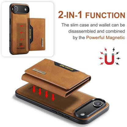 For iPhone 17 Air DG.MING M2 Series 3-Fold Card Bag Wallet Leather Phone Case(Brown) - iPhone 17 Air Cases by DG.MING | Online Shopping UK | buy2fix