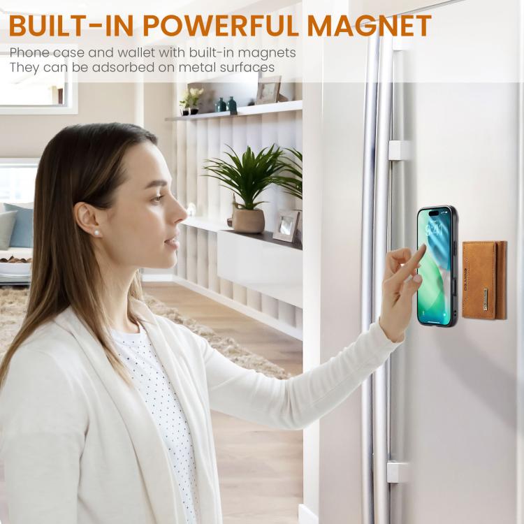 For iPhone 17 Air DG.MING M2 Series 3-Fold Card Bag Wallet Leather Phone Case(Brown) - iPhone 17 Air Cases by DG.MING | Online Shopping UK | buy2fix