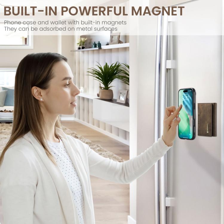 For iPhone 17 Air DG.MING M2 Series 3-Fold Card Bag Wallet Leather Phone Case(Coffee) - iPhone 17 Air Cases by DG.MING | Online Shopping UK | buy2fix