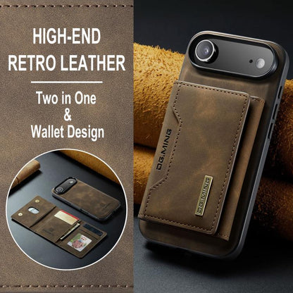 For iPhone 17 Air DG.MING M2 Series 3-Fold Card Bag Wallet Leather Phone Case(Coffee) - iPhone 17 Air Cases by DG.MING | Online Shopping UK | buy2fix