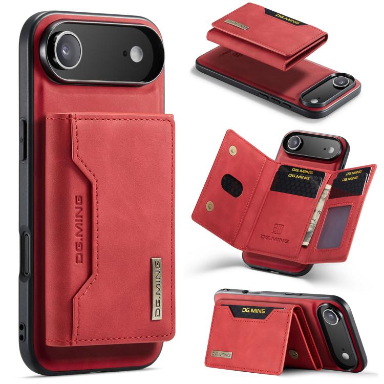 For iPhone 17 Air DG.MING M2 Series 3-Fold Card Bag Wallet Leather Phone Case(Red) - iPhone 17 Air Cases by DG.MING | Online Shopping UK | buy2fix