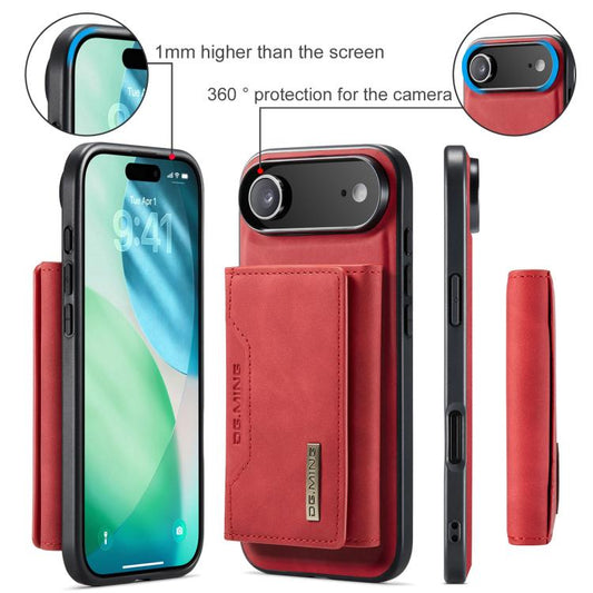 For iPhone 17 Air DG.MING M2 Series 3-Fold Card Bag Wallet Leather Phone Case(Red) - iPhone 17 Air Cases by DG.MING | Online Shopping UK | buy2fix