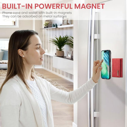 For iPhone 17 Air DG.MING M2 Series 3-Fold Card Bag Wallet Leather Phone Case(Red) - iPhone 17 Air Cases by DG.MING | Online Shopping UK | buy2fix