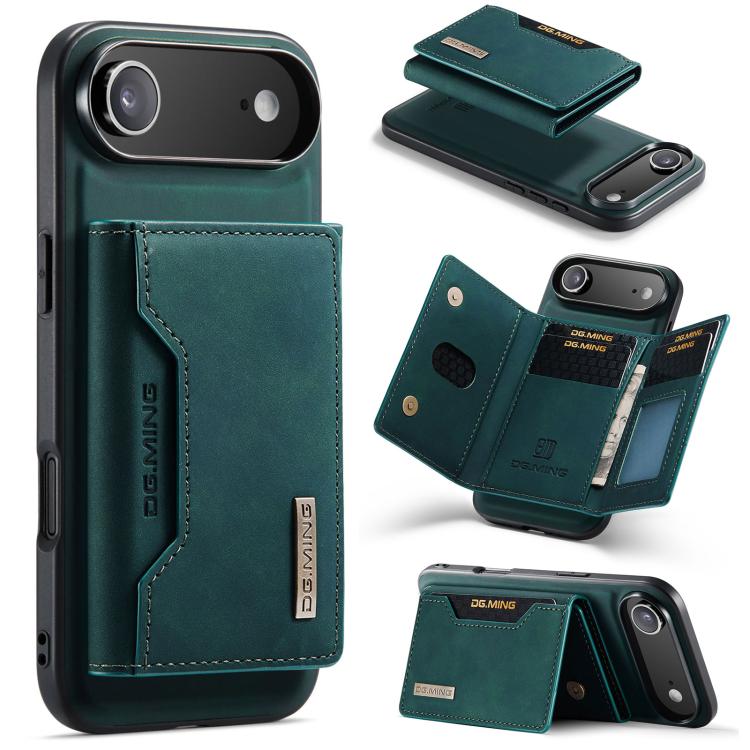 For iPhone 17 Air DG.MING M2 Series 3-Fold Card Bag Wallet Leather Phone Case(Green) - iPhone 17 Air Cases by DG.MING | Online Shopping UK | buy2fix