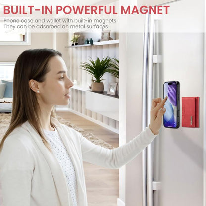 For iPhone 17 Pro DG.MING M2 Series 3-Fold Card Bag Wallet Leather Phone Case(Red) - iPhone 17 Pro Cases by DG.MING | Online Shopping UK | buy2fix