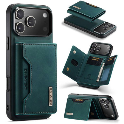 For iPhone 17 Pro DG.MING M2 Series 3-Fold Card Bag Wallet Leather Phone Case(Green) - iPhone 17 Pro Cases by DG.MING | Online Shopping UK | buy2fix