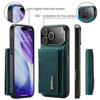 For iPhone 17 Pro DG.MING M2 Series 3-Fold Card Bag Wallet Leather Phone Case(Green) - iPhone 17 Pro Cases by DG.MING | Online Shopping UK | buy2fix