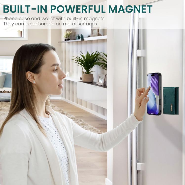 For iPhone 17 Pro DG.MING M2 Series 3-Fold Card Bag Wallet Leather Phone Case(Green) - iPhone 17 Pro Cases by DG.MING | Online Shopping UK | buy2fix