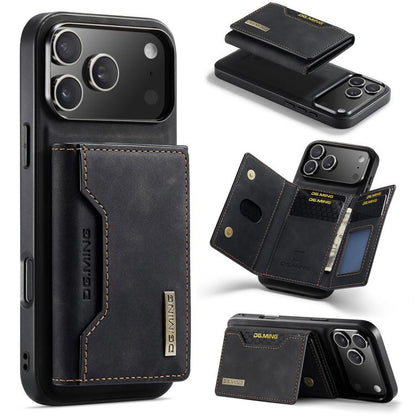 For iPhone 17 Pro Max DG.MING M2 Series 3-Fold Card Bag Wallet Leather Phone Case(Black) - iPhone 17 Pro Max Cases by DG.MING | Online Shopping UK | buy2fix