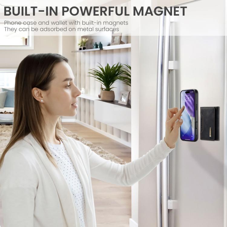 For iPhone 17 Pro Max DG.MING M2 Series 3-Fold Card Bag Wallet Leather Phone Case(Black) - iPhone 17 Pro Max Cases by DG.MING | Online Shopping UK | buy2fix