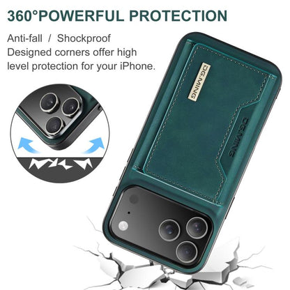 For iPhone 17 Pro Max DG.MING M2 Series 3-Fold Card Bag Wallet Leather Phone Case(Green) - iPhone 17 Pro Max Cases by DG.MING | Online Shopping UK | buy2fix