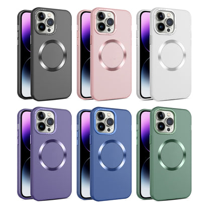 For iPhone 14 Pro Max CD Texture MagSafe Frosted Translucent Phone Case(White) - iPhone 14 Pro Max Cases by buy2fix | Online Shopping UK | buy2fix