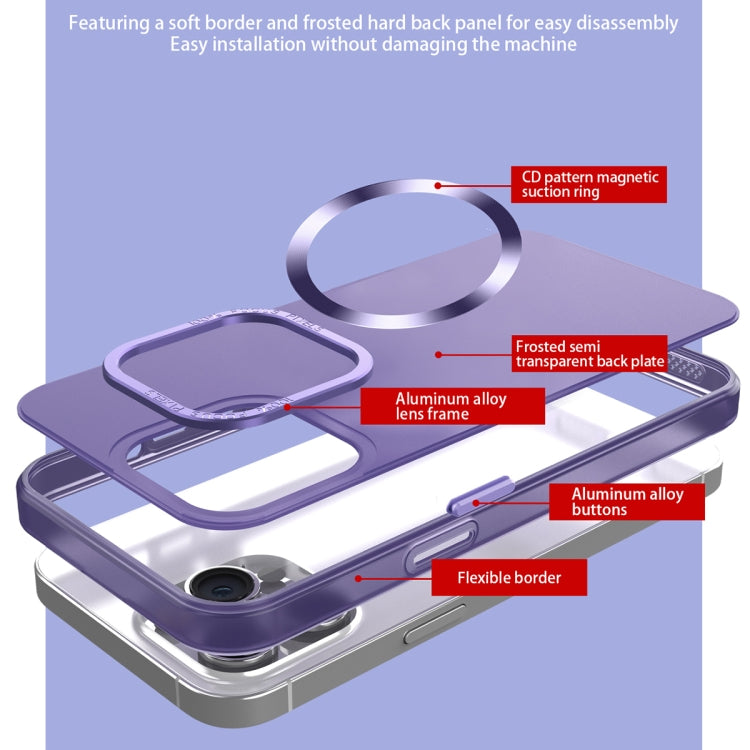 For iPhone 12 / 12 Pro CD Texture MagSafe Frosted Translucent Phone Case(Green) - iPhone 12 / 12 Pro Cases by buy2fix | Online Shopping UK | buy2fix