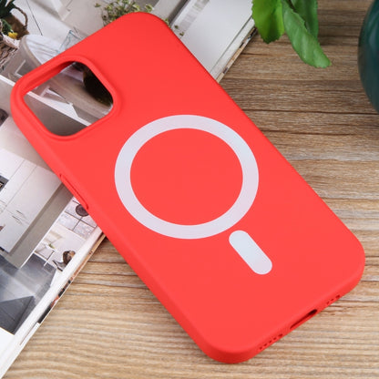 For iPhone 14 Plus MagSafe Liquid Silicone Phone Case(Red) - iPhone 14 Plus Cases by buy2fix | Online Shopping UK | buy2fix