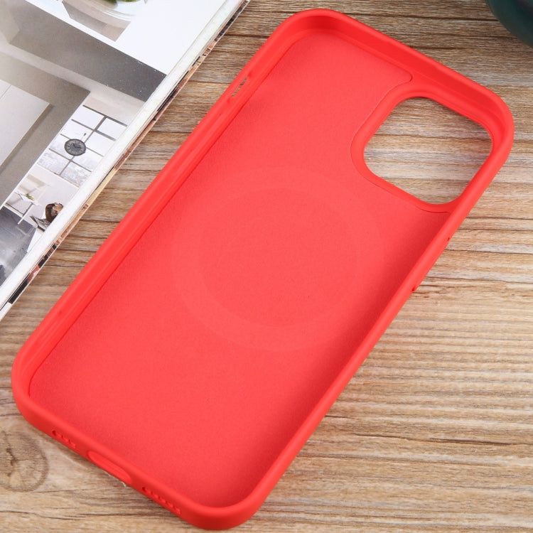 For iPhone 14 Plus MagSafe Liquid Silicone Phone Case(Red) - iPhone 14 Plus Cases by buy2fix | Online Shopping UK | buy2fix