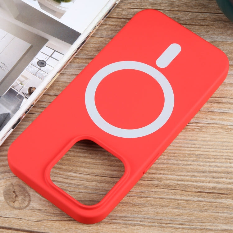 For iPhone 14 Pro Max MagSafe Liquid Silicone Phone Case(Red) - iPhone 14 Pro Max Cases by buy2fix | Online Shopping UK | buy2fix
