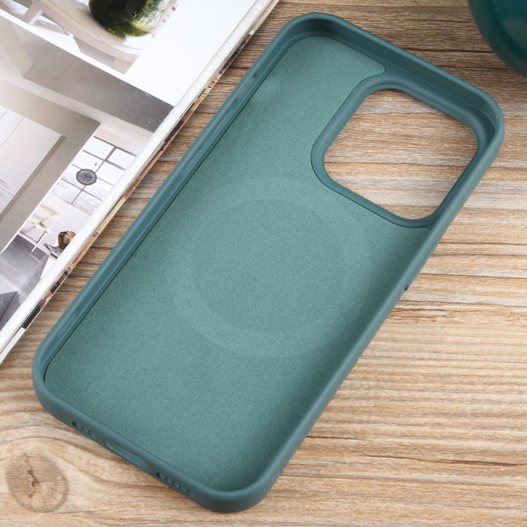 For iPhone 12 Pro MagSafe Liquid Silicone Phone Case(Deep Green) - iPhone 12 / 12 Pro Cases by buy2fix | Online Shopping UK | buy2fix