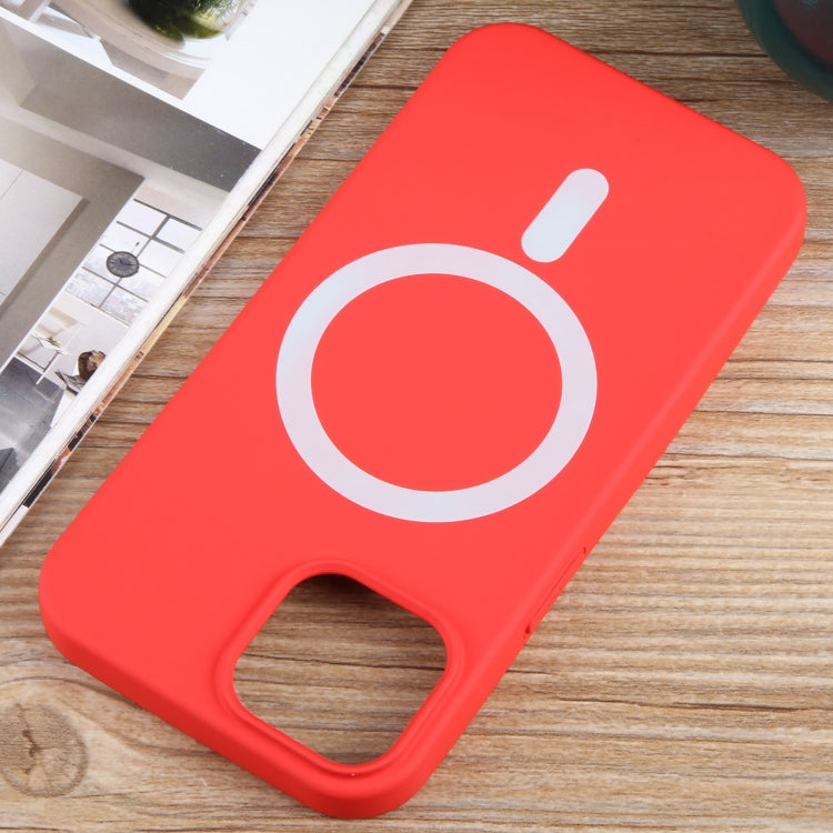 For iPhone 11 MagSafe Liquid Silicone Phone Case(Red) - iPhone 11 Cases by buy2fix | Online Shopping UK | buy2fix