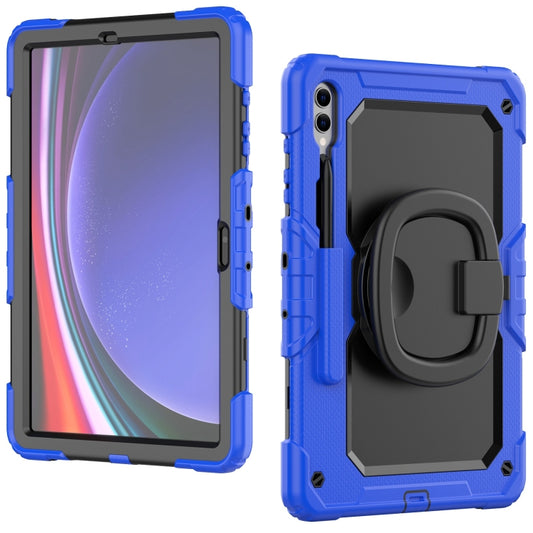 For Samsung Galaxy Tab S9+ / S10+ D Type Silicone Hybrid PC Tablet Case with Handle Holder(Blue) by buy2fix