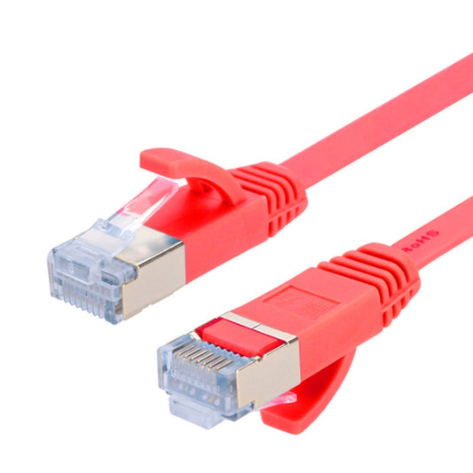 5m Gold Plated Head CAT7 High Speed 10Gbps Ultra-thin Flat Ethernet RJ45 Network LAN Cable(Red) - Lan Cable and Tools by buy2fix | Online Shopping UK | buy2fix