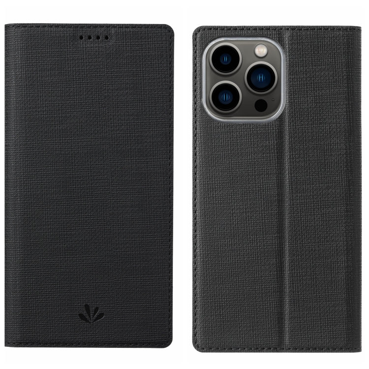 For iPhone 15 Pro ViLi DMX Series Shockproof TPU + PU Leather Magnetic Attraction Horizontal Flip Case(Black) - iPhone 15 Pro Cases by ViLi | Online Shopping UK | buy2fix