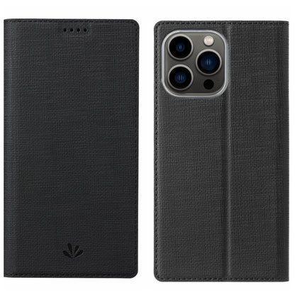 For iPhone 15 Pro ViLi DMX Series Shockproof TPU + PU Leather Magnetic Attraction Horizontal Flip Case(Black) - iPhone 15 Pro Cases by ViLi | Online Shopping UK | buy2fix