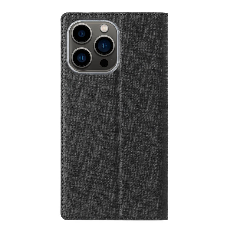 For iPhone 15 Pro ViLi DMX Series Shockproof TPU + PU Leather Magnetic Attraction Horizontal Flip Case(Black) - iPhone 15 Pro Cases by ViLi | Online Shopping UK | buy2fix