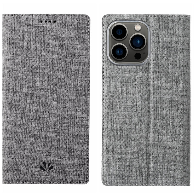 For iPhone 15 Pro ViLi DMX Series Shockproof TPU + PU Leather Magnetic Attraction Horizontal Flip Case(Grey) - iPhone 15 Pro Cases by ViLi | Online Shopping UK | buy2fix