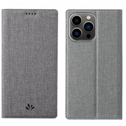 For iPhone 15 Pro ViLi DMX Series Shockproof TPU + PU Leather Magnetic Attraction Horizontal Flip Case(Grey) - iPhone 15 Pro Cases by ViLi | Online Shopping UK | buy2fix