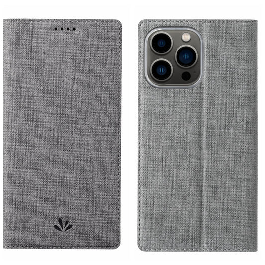 For iPhone 15 Pro ViLi DMX Series Shockproof TPU + PU Leather Magnetic Attraction Horizontal Flip Case(Grey) - iPhone 15 Pro Cases by ViLi | Online Shopping UK | buy2fix