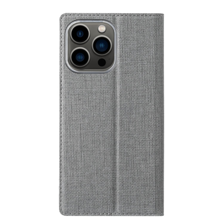For iPhone 15 Pro ViLi DMX Series Shockproof TPU + PU Leather Magnetic Attraction Horizontal Flip Case(Grey) - iPhone 15 Pro Cases by ViLi | Online Shopping UK | buy2fix