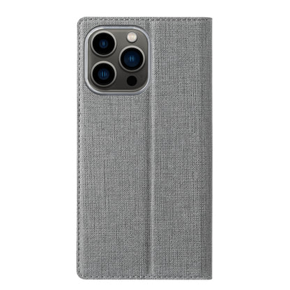 For iPhone 15 Pro ViLi DMX Series Shockproof TPU + PU Leather Magnetic Attraction Horizontal Flip Case(Grey) - iPhone 15 Pro Cases by ViLi | Online Shopping UK | buy2fix