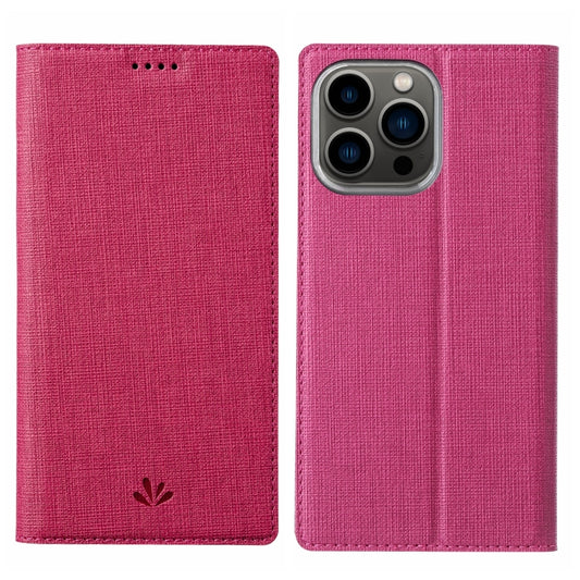 For iPhone 15 Pro ViLi DMX Series Shockproof TPU + PU Leather Magnetic Attraction Horizontal Flip Case(Rose Red) - iPhone 15 Pro Cases by ViLi | Online Shopping UK | buy2fix