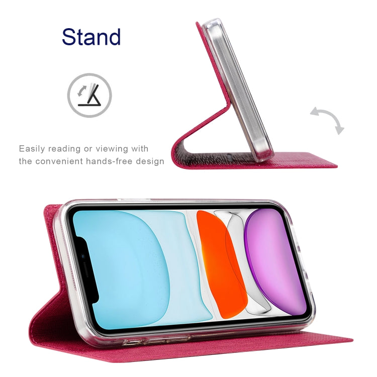 For iPhone 15 Pro ViLi DMX Series Shockproof TPU + PU Leather Magnetic Attraction Horizontal Flip Case(Rose Red) - iPhone 15 Pro Cases by ViLi | Online Shopping UK | buy2fix