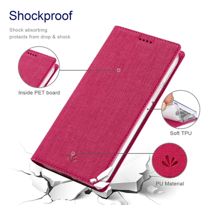For iPhone 15 Pro ViLi DMX Series Shockproof TPU + PU Leather Magnetic Attraction Horizontal Flip Case(Rose Red) - iPhone 15 Pro Cases by ViLi | Online Shopping UK | buy2fix