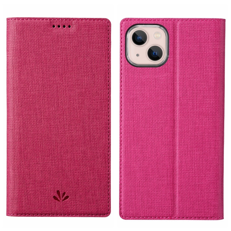 For iPhone 15 Plus ViLi DMX Series Shockproof TPU + PU Leather Magnetic Attraction Horizontal Flip Case(Rose Red) - iPhone 15 Plus Cases by ViLi | Online Shopping UK | buy2fix