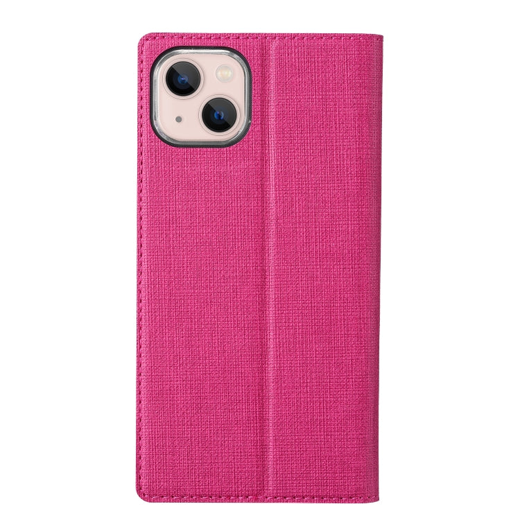 For iPhone 15 Plus ViLi DMX Series Shockproof TPU + PU Leather Magnetic Attraction Horizontal Flip Case(Rose Red) - iPhone 15 Plus Cases by ViLi | Online Shopping UK | buy2fix