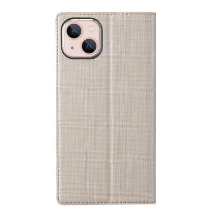 For iPhone 15 Plus ViLi DMX Series Shockproof TPU + PU Leather Magnetic Attraction Horizontal Flip Case(Gold) - iPhone 15 Plus Cases by ViLi | Online Shopping UK | buy2fix