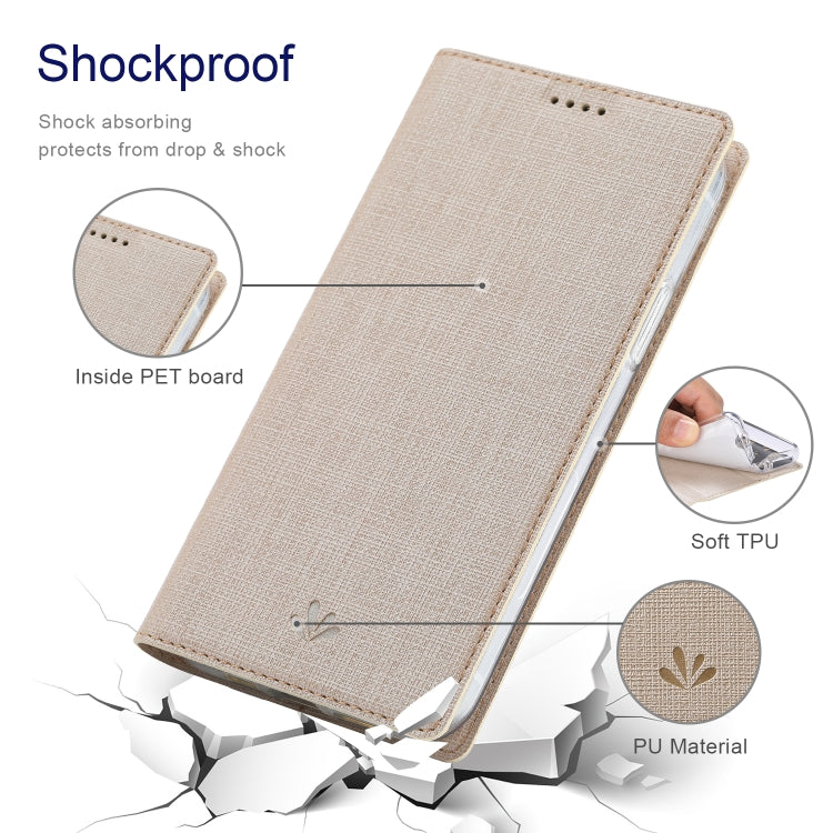 For iPhone 15 Plus ViLi DMX Series Shockproof TPU + PU Leather Magnetic Attraction Horizontal Flip Case(Gold) - iPhone 15 Plus Cases by ViLi | Online Shopping UK | buy2fix